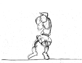 boxing boy animation pencil test